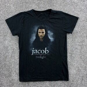 Vintage Y2K Twilight Shirt Women's S Black Jacob Taylor Lautner Movie Werewolf